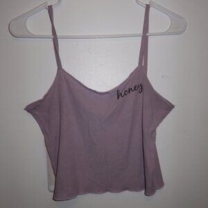 Purple crop tank top